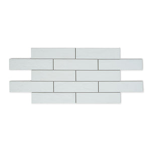 Brix White - Textured Brick Wall Tiles for Kicthen Splashback & Bathrooms - 7 x 31 cm - Porcelain