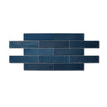 Cosmo Denim Mix - Modern Patterned Wall Tiles for Kitchen Splashbacks & Bathrooms - 7.5 x 30 cm - Gloss Ceramic