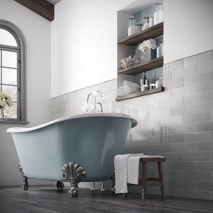 Cosmo Grey Mix - Modern Patterned Wall Tiles for Kitchen Splashbacks & Bathrooms - 7.5 x 30 cm - Gloss Ceramic