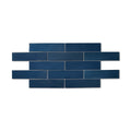 Cosmo Demin Plain - Modern Wall Tiles for Kitchen Splashbacks & Bathrooms - 7.5 x 30 cm - Gloss Ceramic