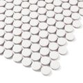 Penny White - Modern Round Mosaics for Kitchen & Bathroom Floor & Walls - 30 x 30 cm Sheet - Porcelain