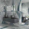 Persian Azul - XL Polished Blue Marble Wall & Floor Tiles - 60 x 120 cm for Bathrooms & Kitchens, Porcelain