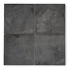 Cotto Black - Geometric Encaustic Grey Tiles for Kitchens, Bathrooms & Hallways - 20 x 20 cm - Matt Porcelain
