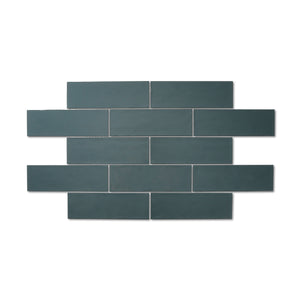Dorset Blue - Modern Wall Tiles for Designer Kitchens & Bathrooms - 10 x 30 cm - Matt Ceramic