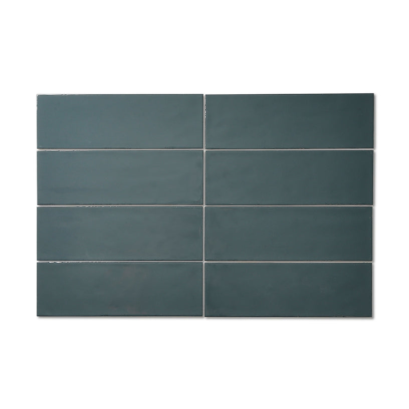 Dorset Blue - Modern Wall Tiles for Designer Kitchens & Bathrooms - 10 x 30 cm - Matt Ceramic