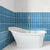 Ripples Blue - Modern Gloss Wall Tiles for Kitchen Splashbacks & Bathrooms - 10 x 30 cm - Ceramic