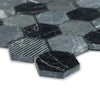 Fairmont Midnight Mosaic - Luxury, Black Marble Effect Tiles - 30 x 30 cm for Bathrooms, Kitchens, Walls & Floors, Stone