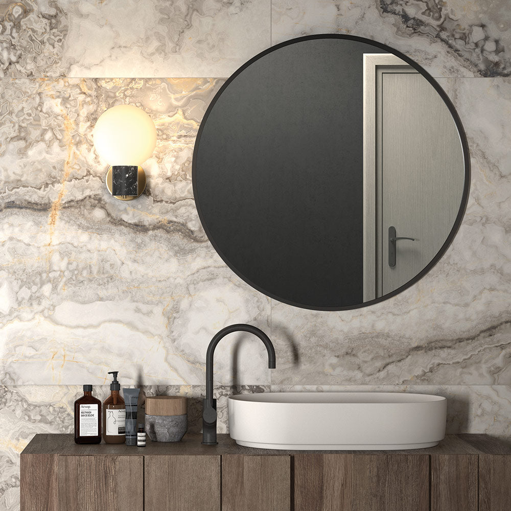 Savoy Oro - XL Luxury Polished Marble Wall & Floor Tiles - 60 x 120 cm for Bathrooms & Kitchens, Porcelain