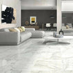Sofia White - Polished White Marble Wall & Floor Tiles for Bathrooms & Kitchens - 60 x 60 cm, Porcelain