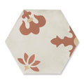 Sunset Lily - Flower Patterned Hexagon Tiles for Kitchen Splashbacks & Bathroom Feature Walls  - 21.6 x 25 cm - Porcelain
