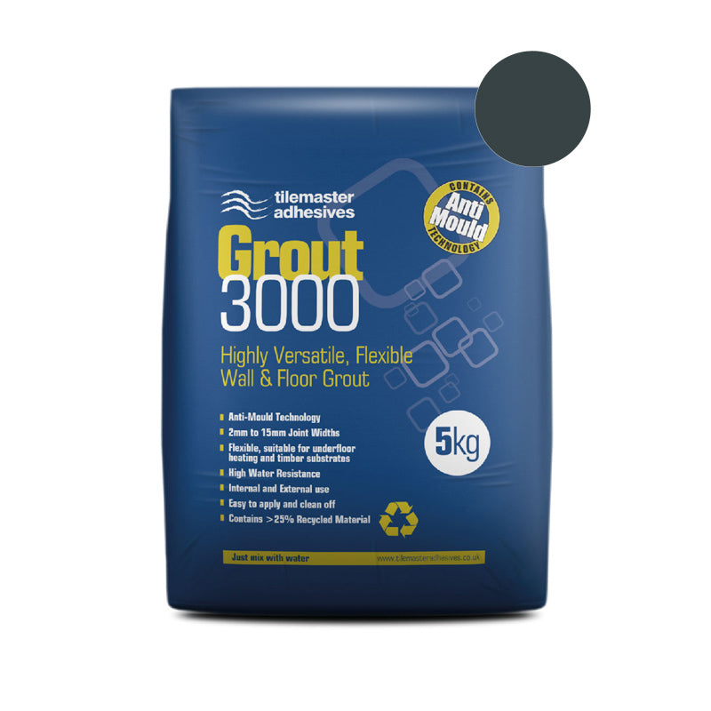 tilemaster grout 3000 charcoal 5 kg