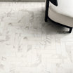 Antique Marble - Herringbone Marble Wall & Floor Tiles for Bathrooms & Kitchens - 7.5 x 30 cm - Porcelain