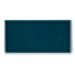 Albert's Peacock Blue - Gloss ,Crackle Glaze Victorian Wall Tiles - 7.5 x 15 cm for Bathrooms, Kitchens & Fireplaces, Ceramic