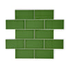Albert's Olive Green - Gloss, Crackle Glaze Victorian Wall Tiles - 7.5 x 15 cm for Bathrooms, Kitchens & Fireplaces, Ceramic