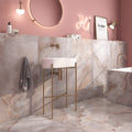 Vogue PInk - XL Pink Onyx Marble Wall & Floor Tiles - 60 x 120 cm for Bathrooms & Kitchens - Polished Porcelain