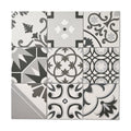 Saigon Dark - Black & White Patchwork Encasutic Floor Tiles for Kitchens & Bathrooms - 16.5 x 16.5 cm - Porcelain