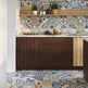 Saigon Mix - Geometric Patchwork Encasutic Floor Tiles for Kitchens & Bathrooms - 16.5 x 16.5 cm - Porcelain