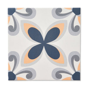 Saigon Mix - Geometric Patchwork Encasutic Floor Tiles for Kitchens & Bathrooms - 16.5 x 16.5 cm - Porcelain