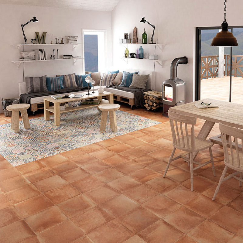Clays Cotto - Matt Terracotta Country, Rustic Porcelain Floor Tiles for Kitchens & Bathrooms - 33 x 33 cm - Matt Porcelain
