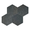 Transit Dark - Grey Hexagon Floor & Wall Tiles for Kitchen Splashbacks, Bathrooms & Hallways - 22 x 25 cm