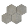 Transit Grey - Hexagon Floor & Wall Tiles for Kitchen Splashbacks, Bathrooms & Hallways - 22 x 25 cm