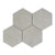 Transit Silver - Grey Hexagon Floor & Wall Tiles for Kitchen Splashbacks, Bathrooms & Hallways - 22 x 25 cm