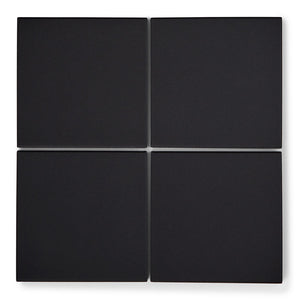 Victorian Black - 10 x 10 cm Floor Tiles for Garden Paths, Kitchens, Bathrooms & Hallways - Porcelain Black & White Checkered